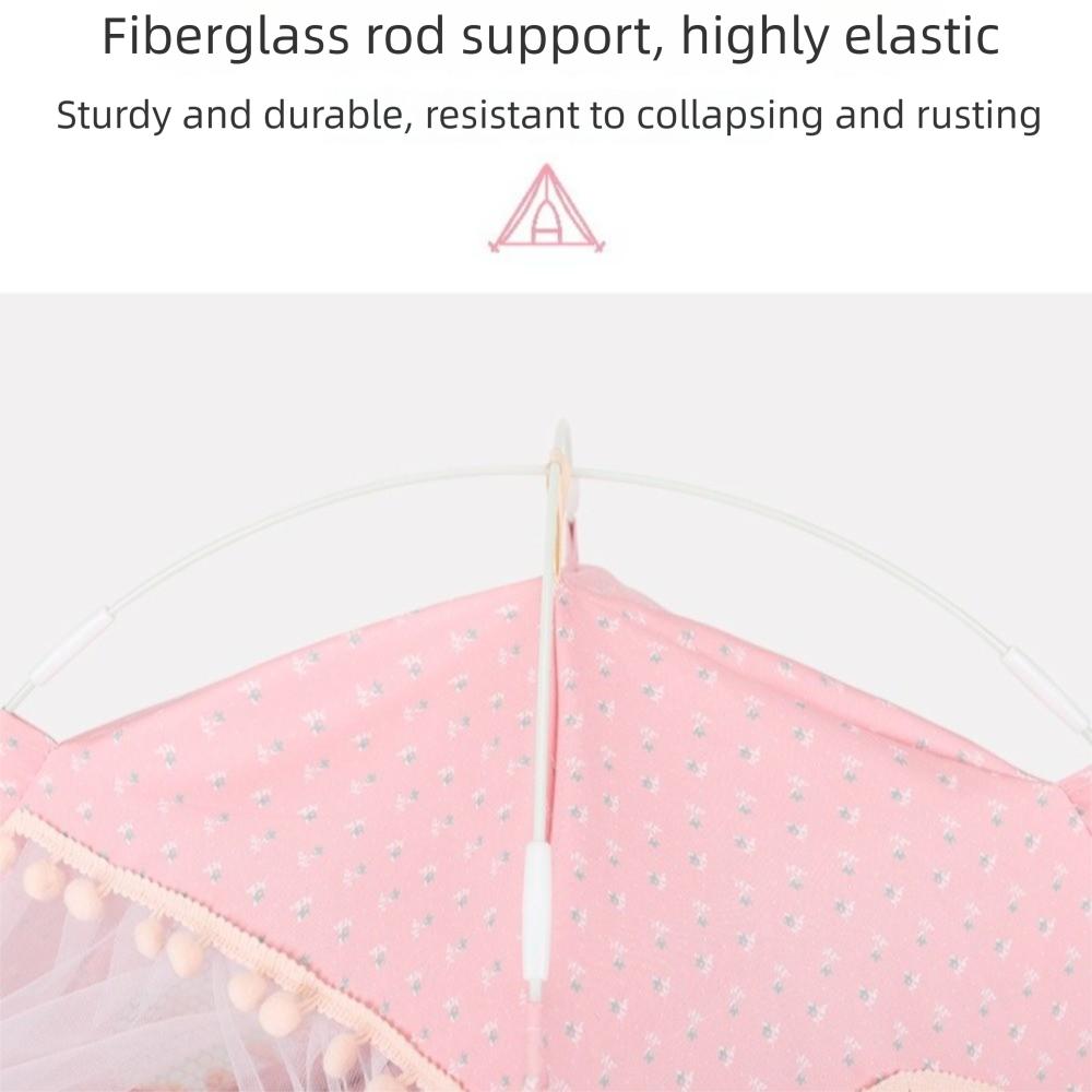 Cute Pet Tent House Comfortable Kitten Bed Kennel Ventilate Dog Basket Beds  Indoor