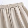 Women's Plus Size High Waist Cropped Wide Leg Pants – Elastic Waist Stretchy Polyester Trousers (Sizes XL-6XL)