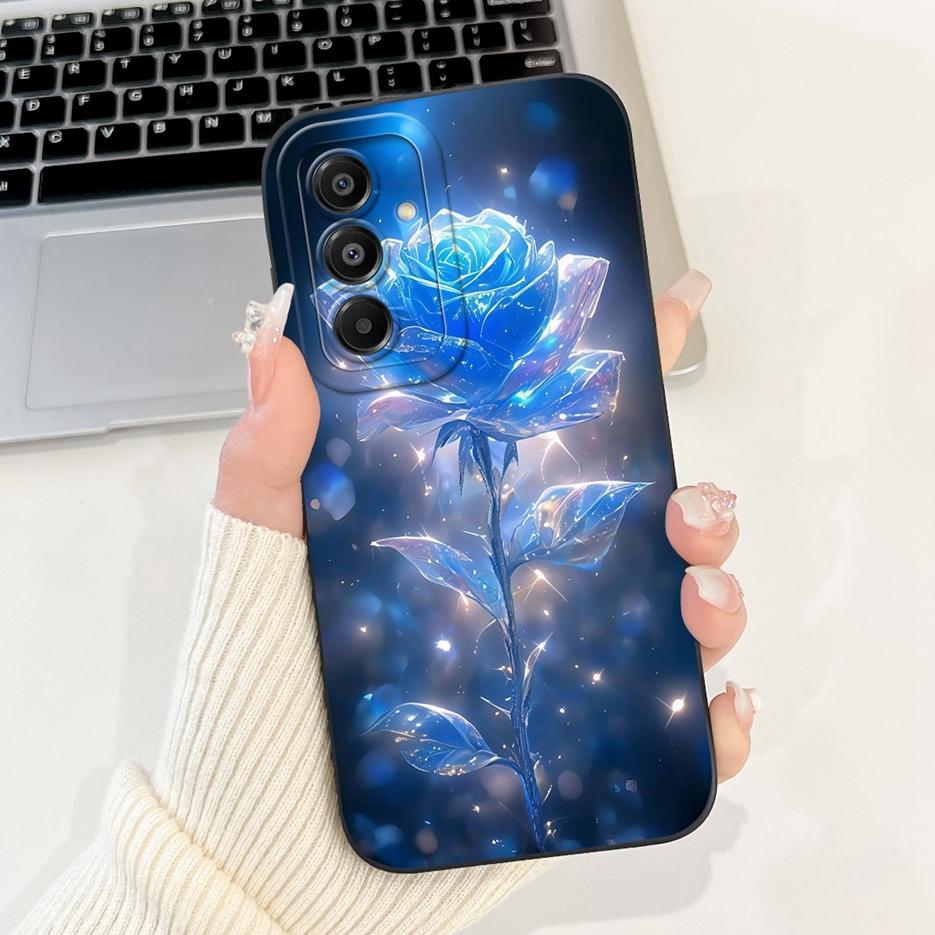 For Samsung Galaxy A17 5G Case SM-A176B Cute Cat Flowers Painted Cover Soft TPU Matte Phone Cases For Samsung A17 A 17 5G Fundas