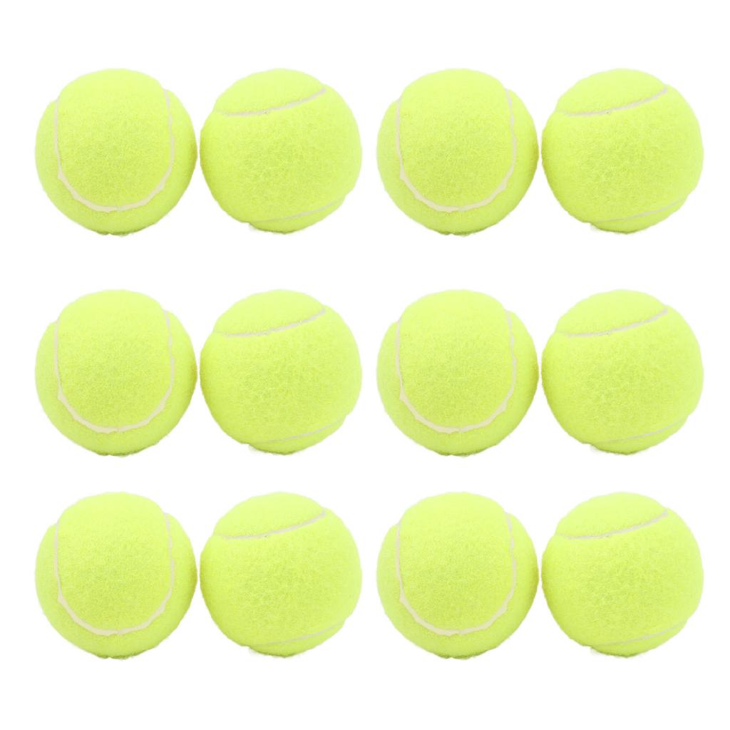 12 Pack Tennis Balls Rubber Felt Pressure Training Tennis Balls Practice Balls with Storage Bag for Beginner Training