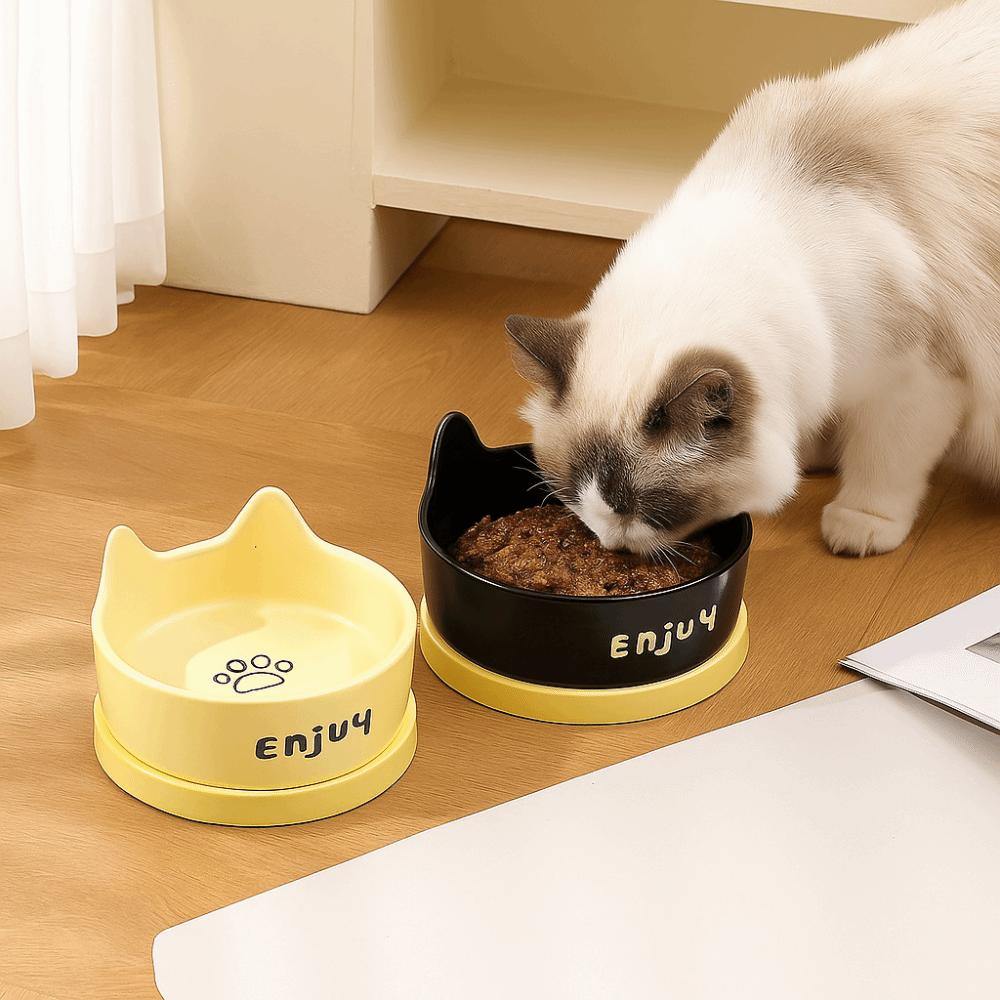Noiseless Pet Heating Bowl Constant Temperature Automatic Heated Cat Bowl Cat Shape Large Caliber Dog Food Bowl