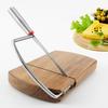 Multipurpose Cheese Slicer Cutter, Acacia Wood Cheese Slicers Board with Blade for Block Cheese, Effortless Slicing, Guillotine Sausage Ham Biltong