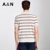 Antonio Luxury 180-Count Long-Staple Cotton Striped Polo Shirt