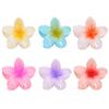 Hawaiian Plumeria Flower Hair Claw Clips for Women Girls Acrylic Gradient Color Petals Hair Clamp Ponytail Hairpin