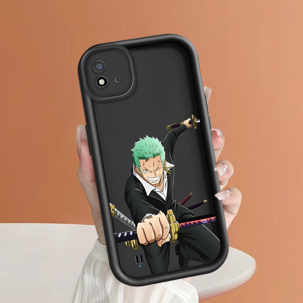 Soft Silicone Square Ladder Printing Pattern Phone Casing Full Cover Camera Shockproof Protection Rubber Case for OPPO Realme