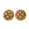Vintage Button New French Gold Earrings Fashionable Versatile