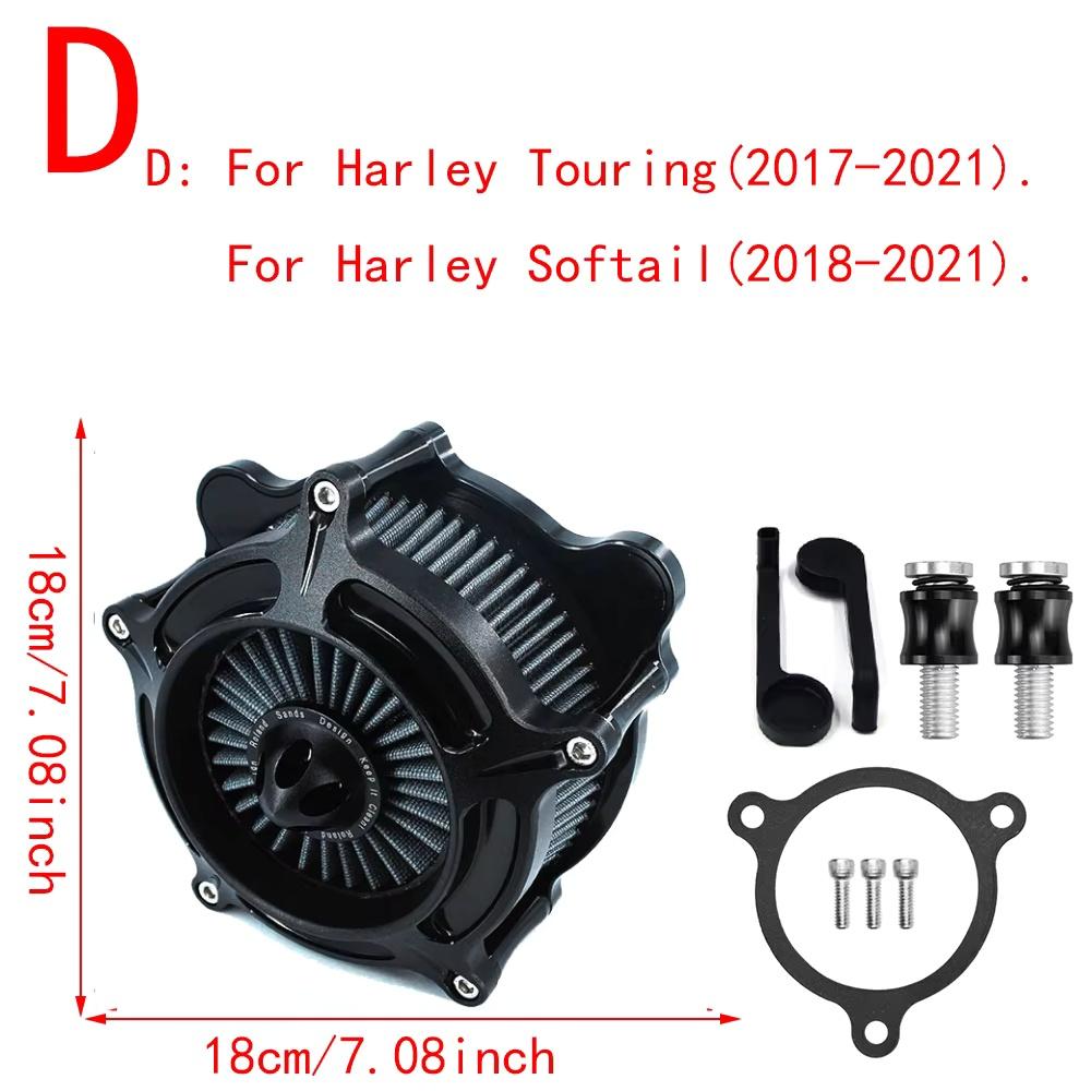 RSD Turbine Air Cleaner Matte Black Intake Filter For Harley Sportster XL 883 Dyna V-Rod Softail Fat Boy Touring Ultra FLHR FLHX