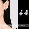 Eight-Pointed Star Moissanite Stud Earrings In S925 Sterling Silver - Women’s Mori Style Ear Jewelry