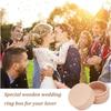 New Natural Wood Wooden Box Round Shape Mini Storage Container Container Box