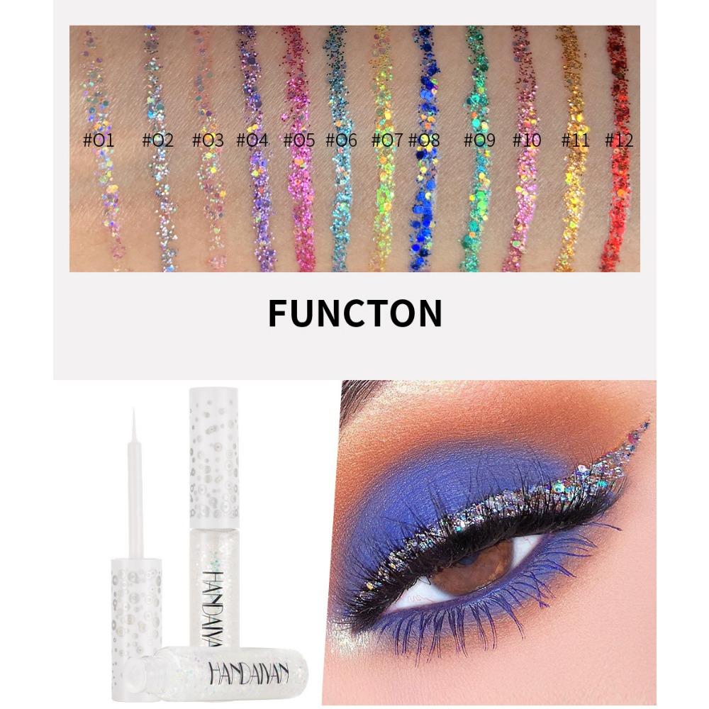 HANDAIYAN 12 Color Eyeliner Eye Shadow, Jelly Jelly, Colorful Eye Makeup Eyeliner Eye Shadow