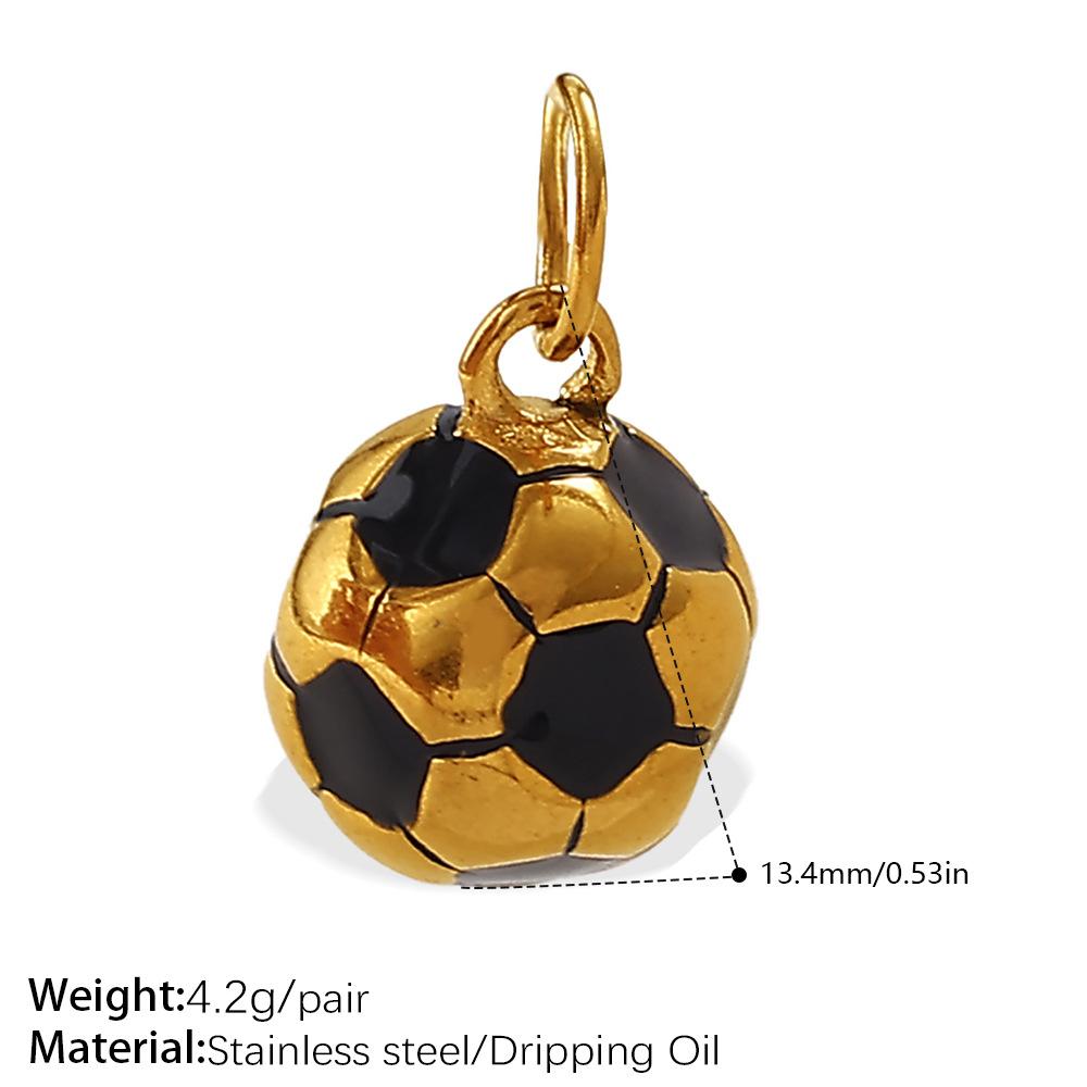Cartoon Oil Dripping Fruit Diy Pineapple Pendant Stainless Steel Gold-Plated Dopamine Accessories