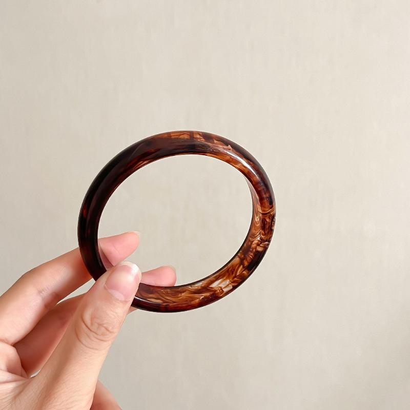 Smudged Resin Fine Bracelets For Women Vintage Acrylic Korean Jewelry Elegant Easy Match Simple Pulseras