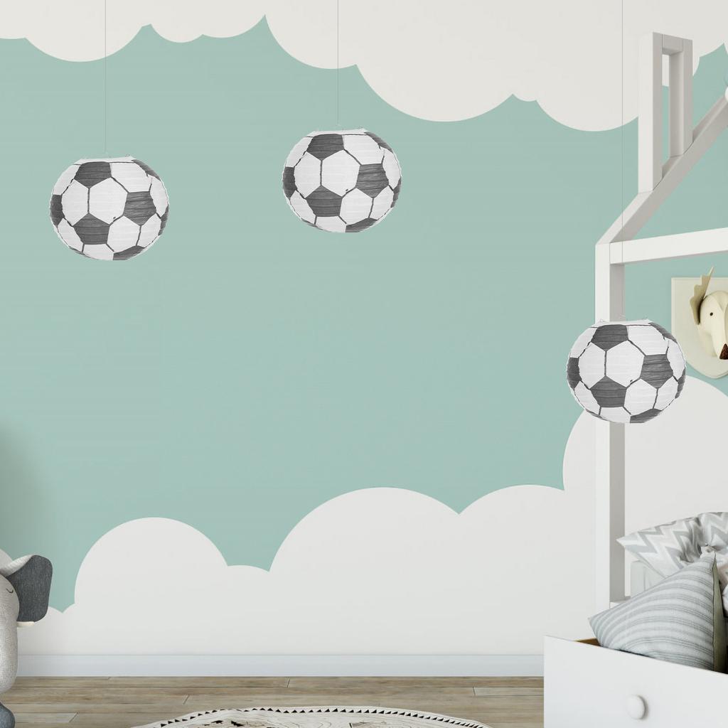 Lanterne en Papier Thème Football Kit de Décoration DIY pour Enfants Matériau Premium Sûr Salle de Classe Maternelle Festival de Vacances