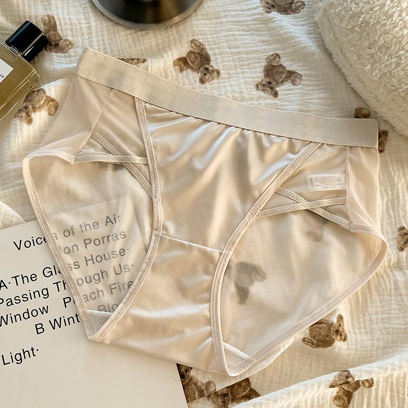 Γυναικεία Εσώρουχα Plus Size, Καλοκαιρινά, Λεπτά, Νέα, Καθαρά Σέξι, Σλιπ Σατέν, Ραμμένα με Σέξι Μέση