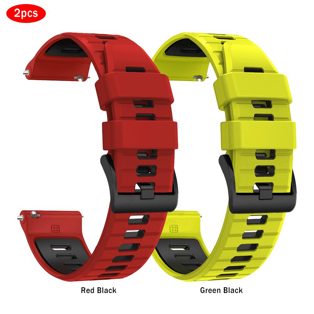 2pcs 20mm 22mm Silicone Strap For HUAWEI WATCH 4 3 Pro Bracelet For HUAWEI WATCH GT 5 Pro 4 3 2 SE 46mm 42mm /Runner Sports Band