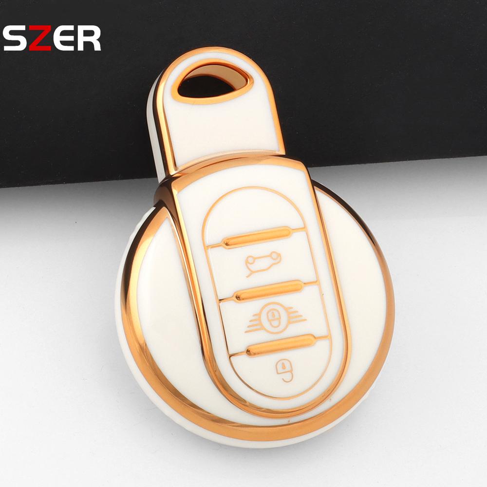 For Bmw Mini Cooper S One Jcw F54 F55 F56 F57 F60 Clubman Countryman Auto New Tpu Key Fob Case Cover Protection Fob Keychain