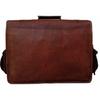 18 Zoll Vintage Computer Leder Laptop Messenger Taschen für Männer Leder Aktentasche Umhängetasche Mann & Frauen Tasche (Braun), Geschenk für ihn sie