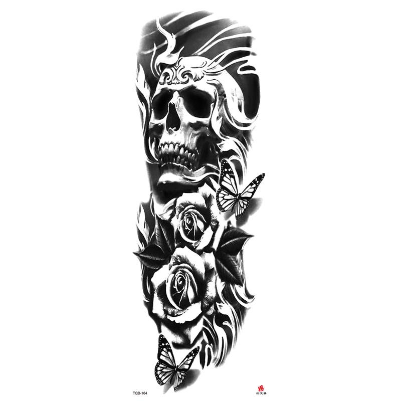 

Водонепроницаемые наклейки тату на всю руку с цветами 170*480MM