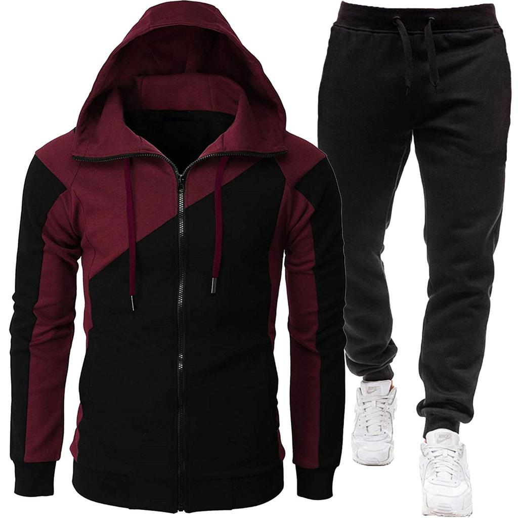 Men's Two-Tone Sports Jacket + Velvet Winter Suit 