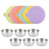 6pcs Stainless Steel Sauce Containers Reusable Leak-proof Salad Dressing Container Condiment Cup