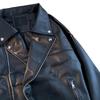 Men's Trendy European and American Street Fashion Loose PU Leather Motorcycle Jacket