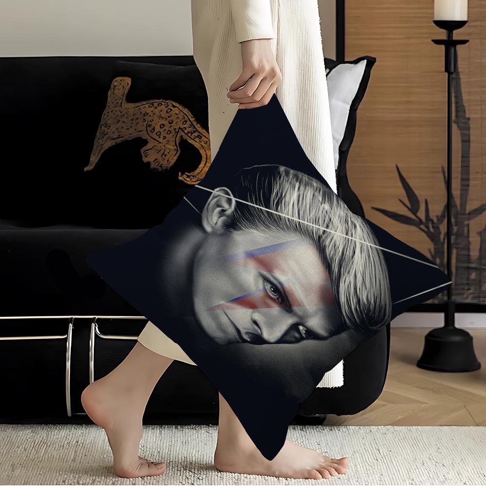 

David-bowie Print Pillow Covers Cartoon Sofa Decorative Home Double-sided Printing Short Plush Cute Cushion Cover 16x16Inch