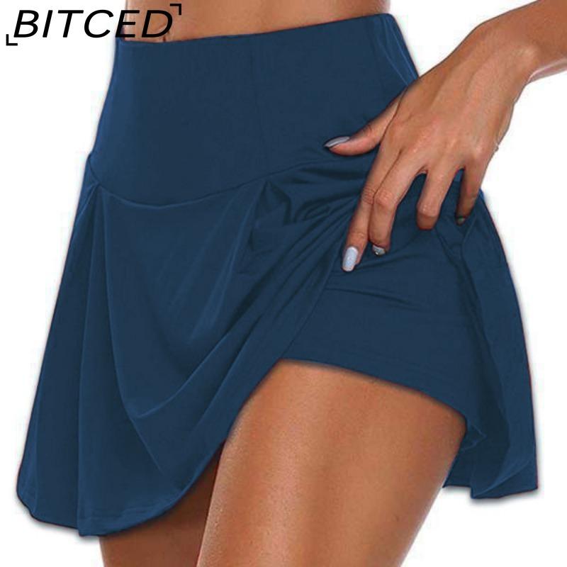 BITCED 13 Farben Damenmode Lässig Einfarbig Print Sommer Frühling Rock