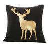 Gold Bronzing Cushion Decorative Pillows Black And White Love Home Decor Sofa Throw Pillow Almofadas Decorativas Para Sofa 45Cm