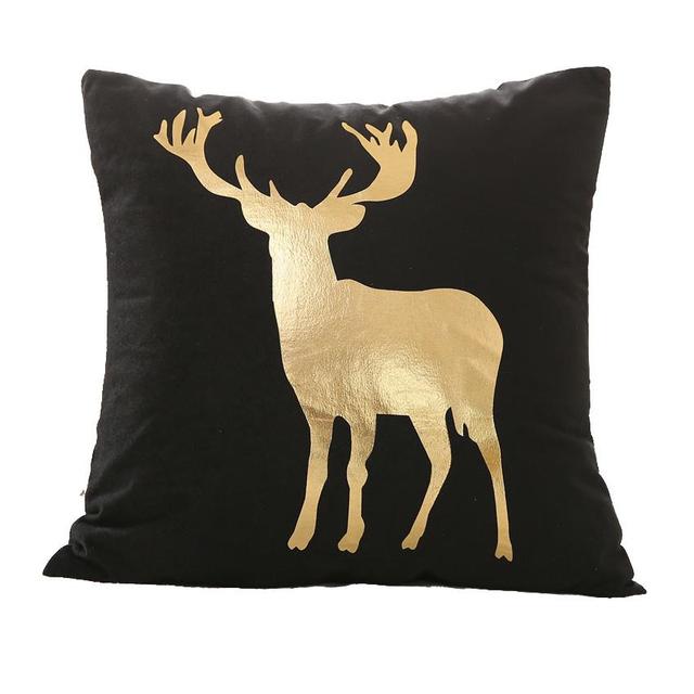 Gold Bronzing Cushion Decorative Pillows Black And White Love Home Decor Sofa Throw Pillow Almofadas Decorativas Para Sofa 45Cm