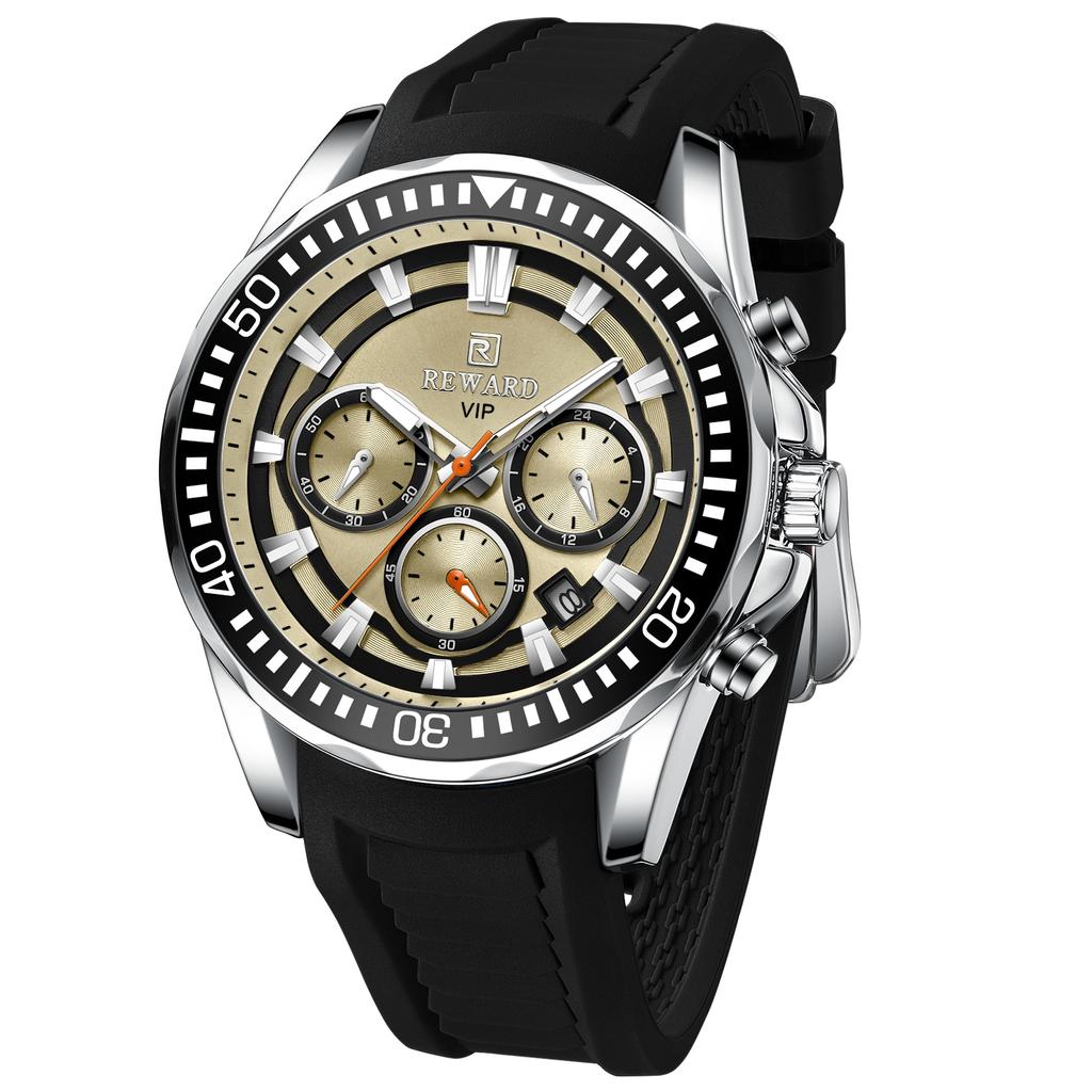 Herrenuhren Blau Wasserdicht Chronograph Sportuhr Quarz für Herren Armbanduhr Militärische Herren Analoguhr