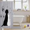 GAECat&Dog Bathtub Bath Curtain Dandelion Cute Pet Animal Bathroom Set Accessories for Kids, Teens&Adults,Waterproof Shower Cu