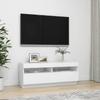 Vidaxl Szafka Pod Tv Z Oświetleniem Led, Biała, 100X35X40 Cm