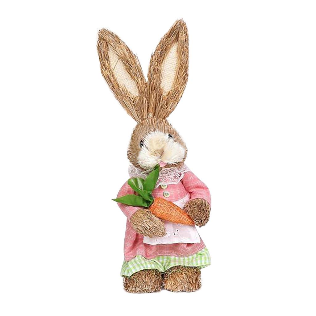 Easter Simulation Bunny Home Garden Bunny Decoration Creative Straw Bunny