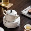 Retro Style Handmade Teapot, Tea Set, Ceramic Teapot, Household Single Pot Filter Hole, Bamboo Braided Tea Maker, Pot Bearing