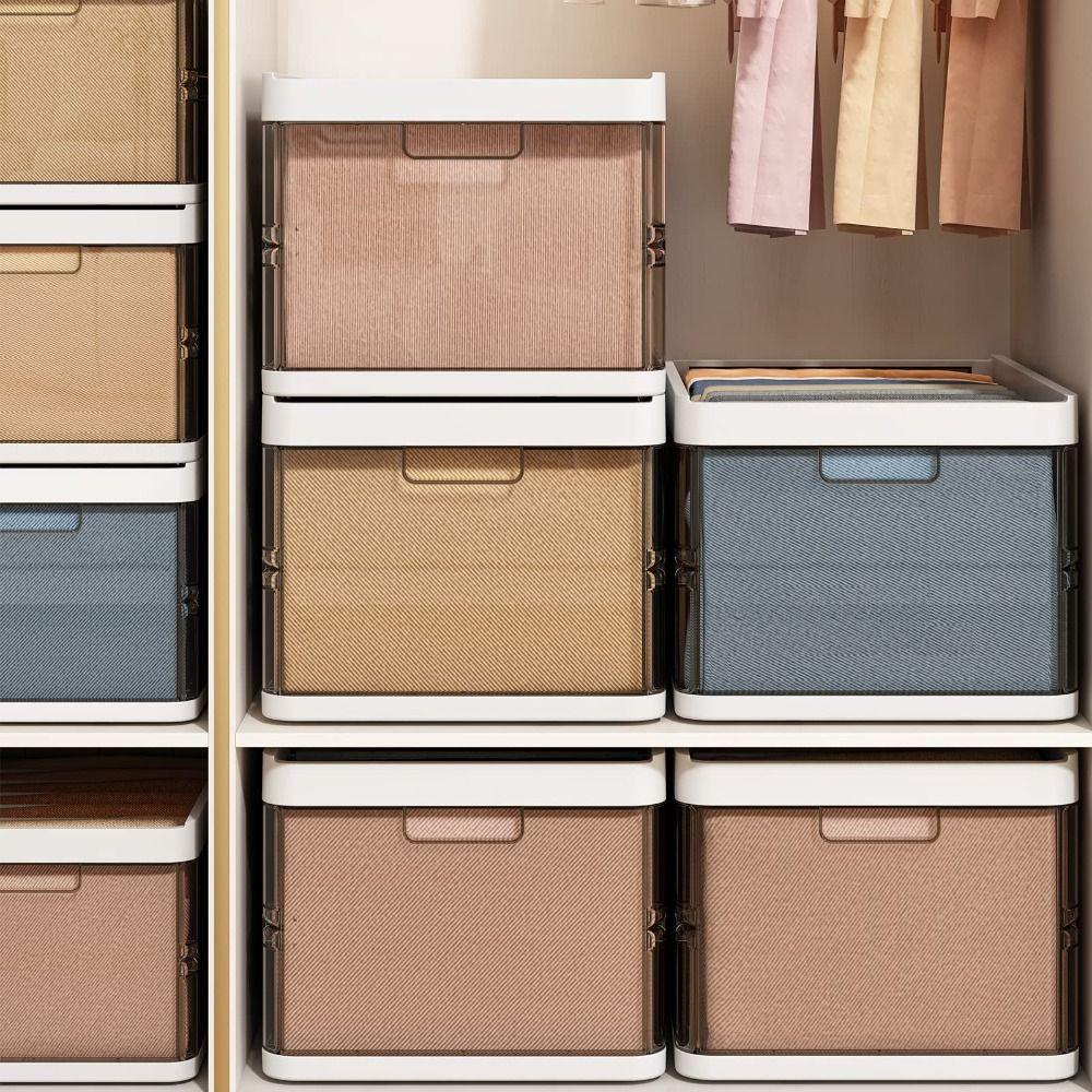 Stackable Drawer Shelf with Lids Pants Storage Container Tough Closet Storage Bins  Living Room