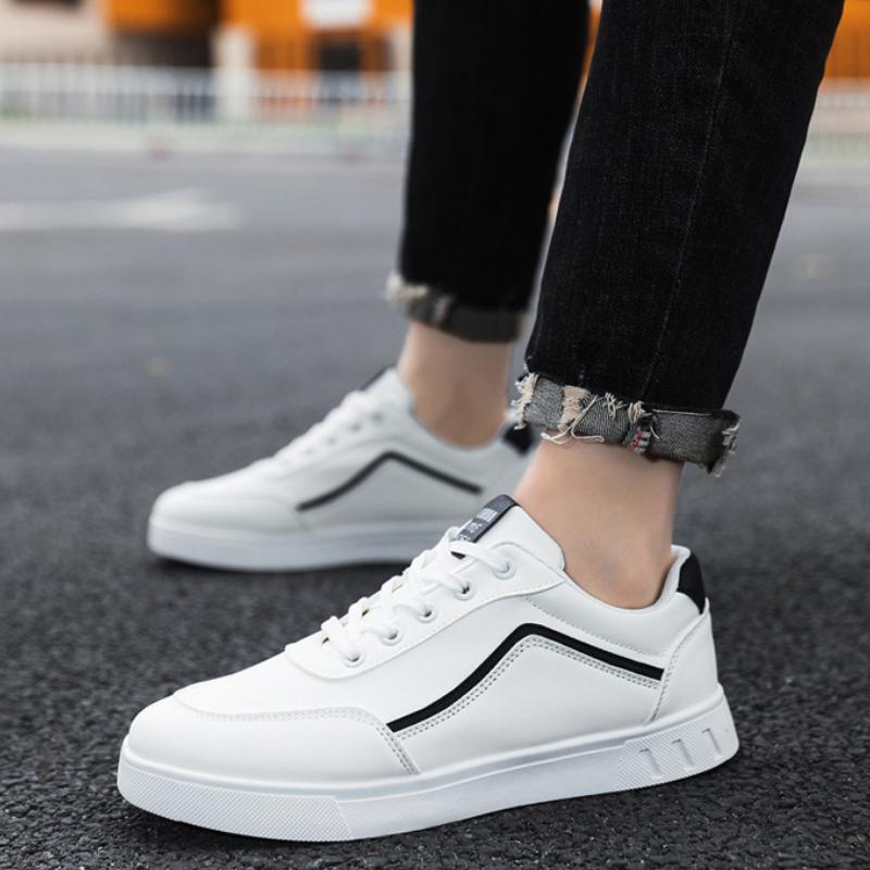 High Quality Men's Leather Casual Sneakers Man Classic Versatile White Shoes Comfortable Outdoor Walking Shoe Male Shoes