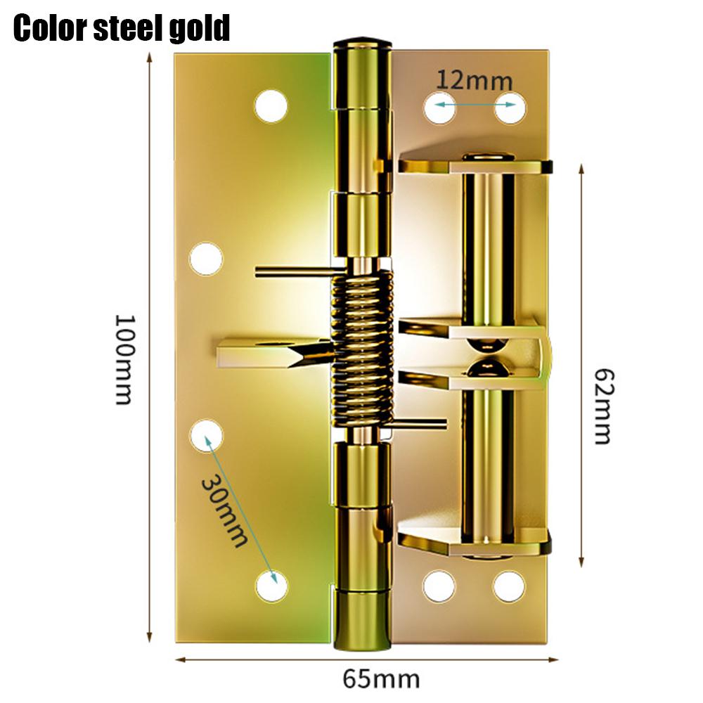 

Automatic Door Hinge, Cold Rolled Steel Bifold 90 Degree Automatic Self-Closing Spring Door Hinges Hardware Controls for Home Be