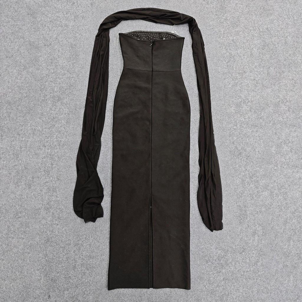 Elegantes europäisches & amerikanisches trägerloses Abendkleid mit Strasskristallen