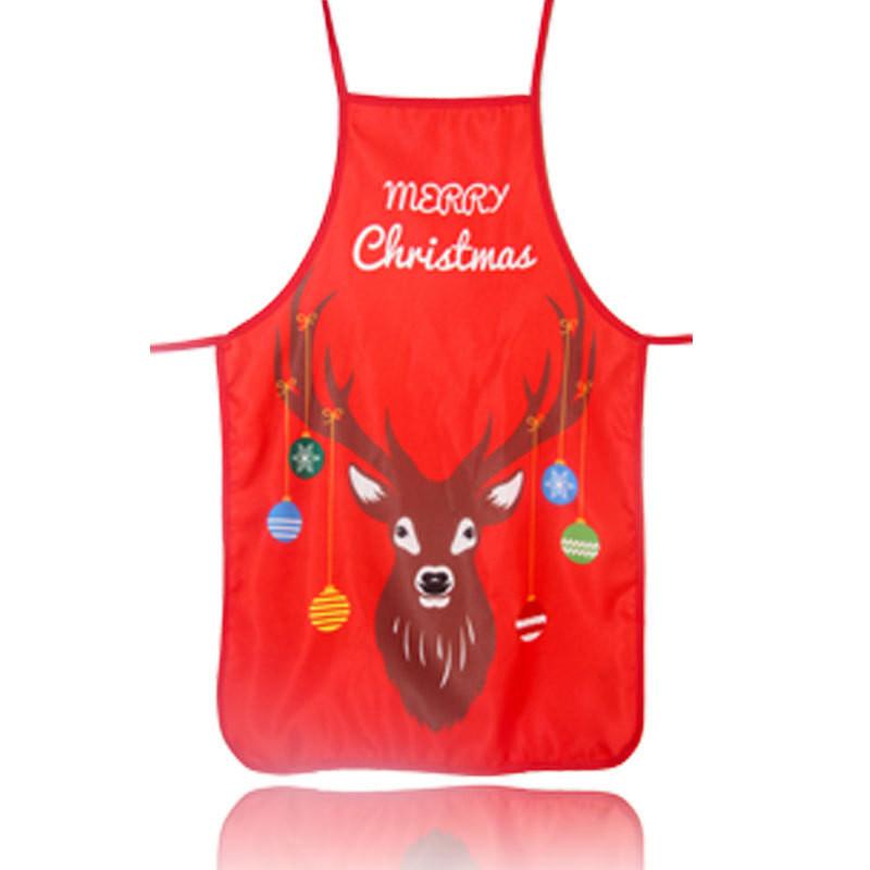 Christmas Themed Fabric Apron Colorful Printed Decorative Costume For Festive Celebrations