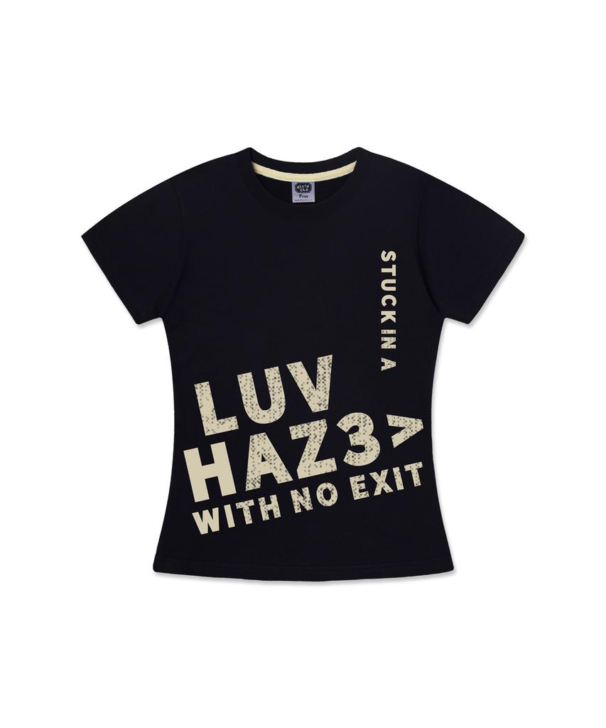 ALVINCLO [Women] No Exit Semi-Crop Short Sleeve T-Shirt Ast3704 (4 Colors)