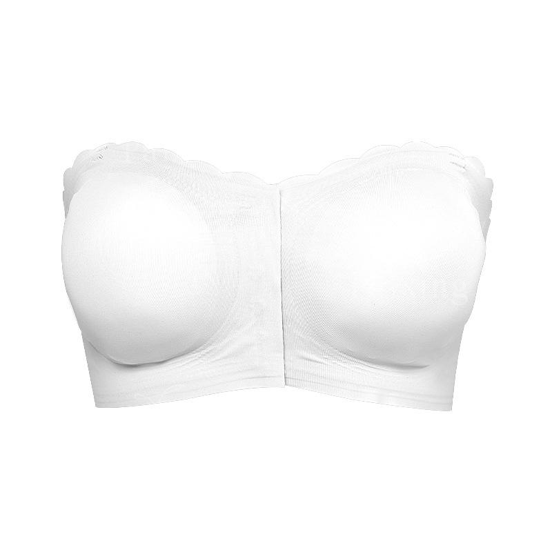 Detachable Invisible Shoulder Strap Wavy Edge Seamless Thin Plus Size Push Up Backless Bra For Women