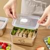 304 Stainless Steel Bento Lunch Box Refrigerator Sealed Food Preservation Box Frozen Meat Box Fruit Vegetables Storage Container