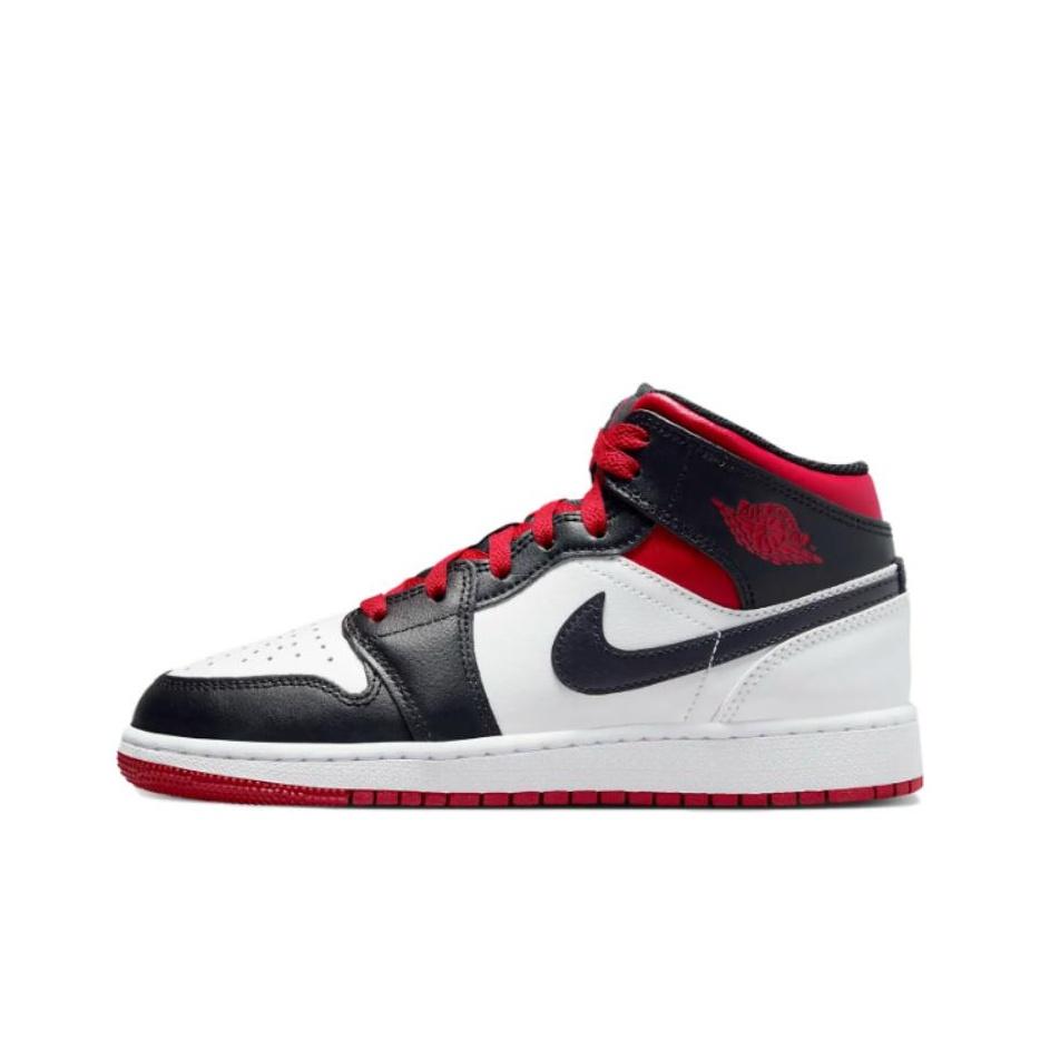 New Jordan 1 Mid Gym Red Black Toe GS DQ8423-106
