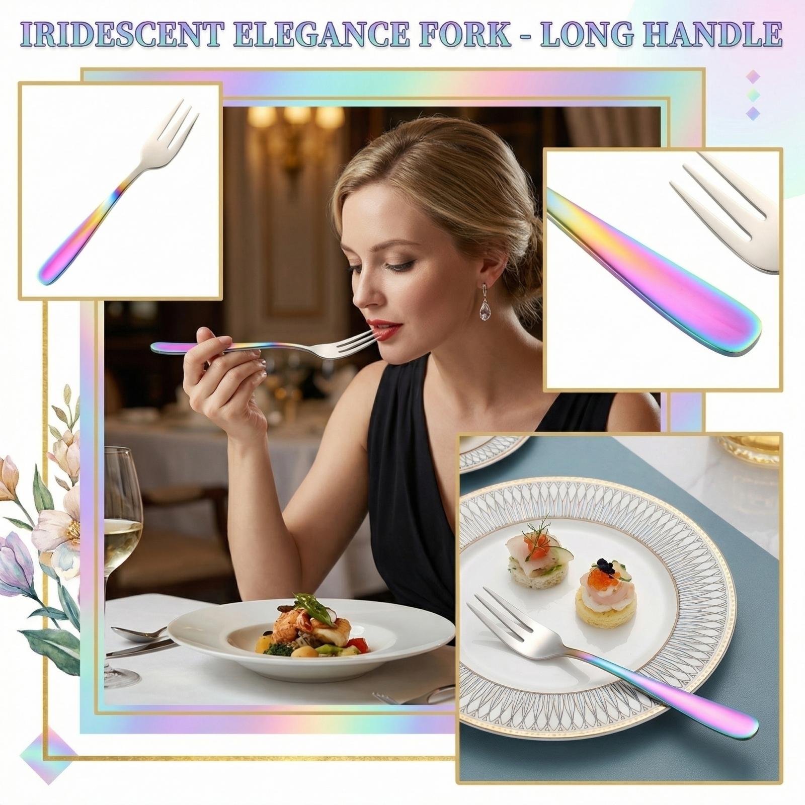 Stainless Steel Creative Long Handled Fork one size