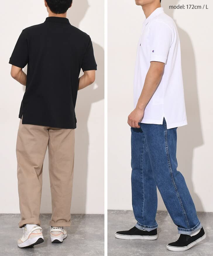 Champion Short Sleeve Polo Black Men's Shirt,