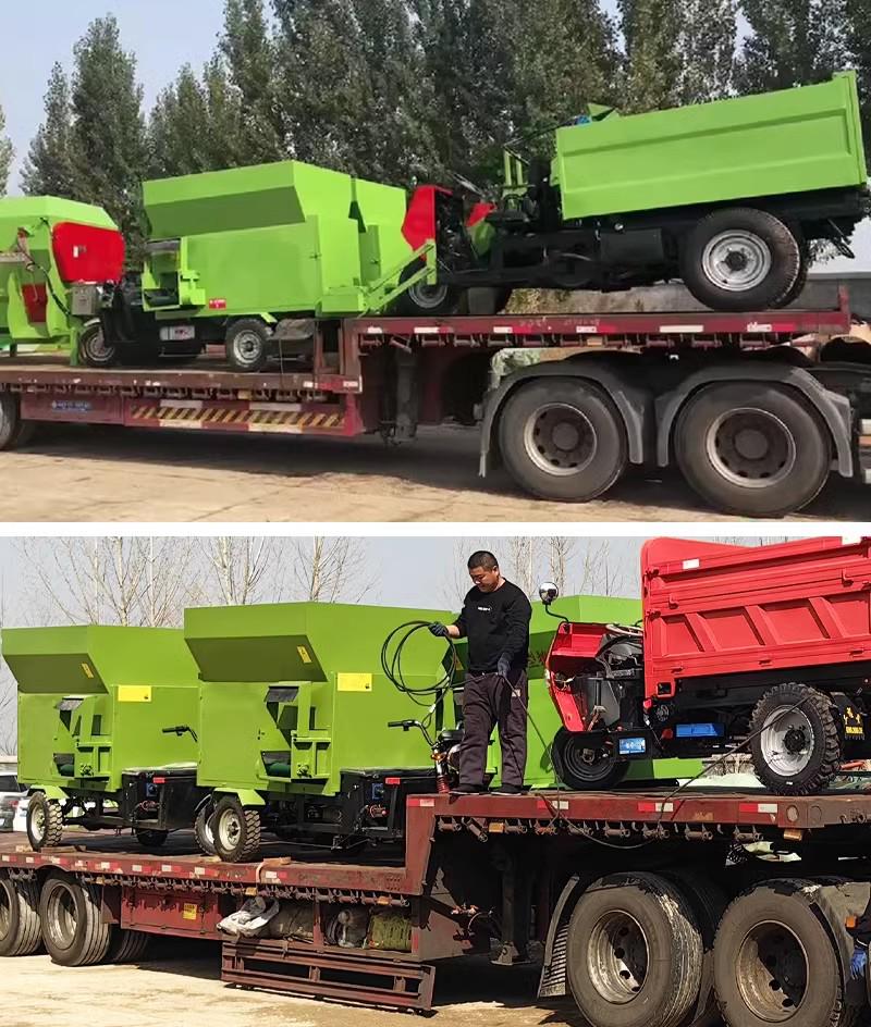 Electric 3-Wheeled Automatic Cattle Feed Spreader for Pasture