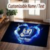 Custom Rug hertha bsc Pattern Print Name Text Soft Non‑Slip Floor Carpet for Home Indoor Decoration