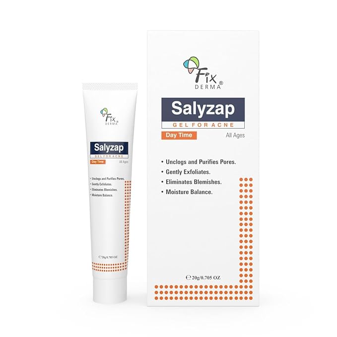 Fixderma Salyzap Day Time Gel 20 ml With Salicylic Acid, For Acne Scars, Pimples, Unclogs pores and oily skin, Soothes Acne And Reduces Breakouts 20 ML