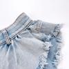 Sommer Kvinner Denim Shorts Uformelle løse hull Rippede Jeans Shorts Denim Shorts Bukser