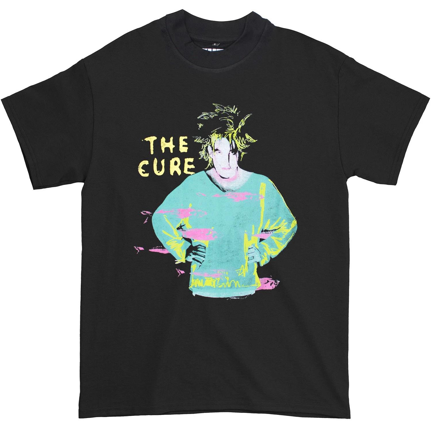 Men s Cure Beach Party Tour 86 Oversized Boxy Tee Vintage T-shirt Small Black S